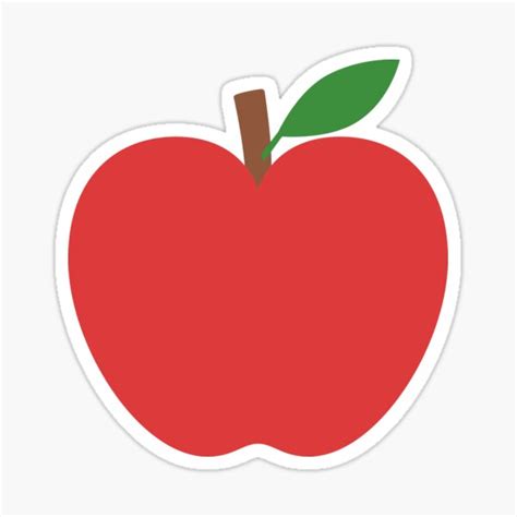 "Cute fresh red apple" Sticker for Sale by fatmanabilla | Redbubble