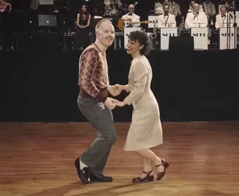 Swing Dancing Couple Can't Help But Grin During Cozy Performance To "My ...