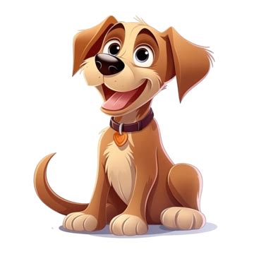Illustration Of Funny Dog In Cartoon Style, Decorative, Dog, Animal PNG Transparent Image and ...