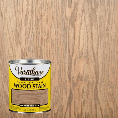 Varathane 1 qt. Weathered Oak Classic Wood Interior Stain 339716 - The ...