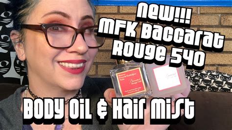 Reviewing NEW Maison Francis Kurkdjian Baccarat Rouge 540 Hair Mist & Body Oil - YouTube