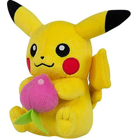 Pokemon Pikachu with Pecha Berry Plush - Walmart.com - Walmart.com