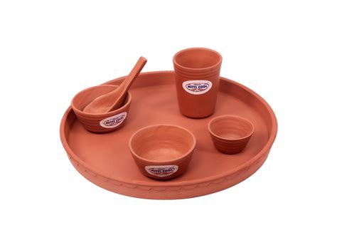 Reddish Brown Clay Dinner Set at Rs 196/set in Morbi | ID: 8557784897
