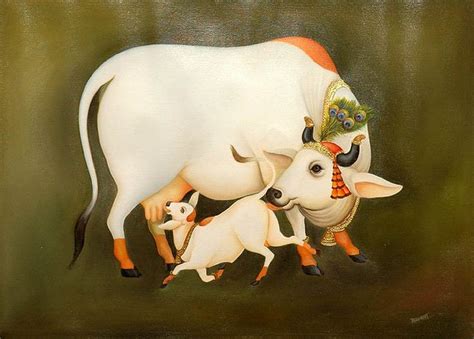 Lord Krishna's Cow (With images) | Krishna painting, Cow painting ...