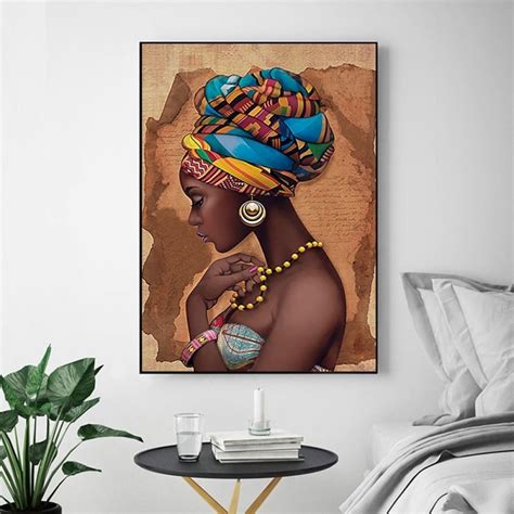 MUTU Painting No Frame African Wall Art Single Paintings For Living ...