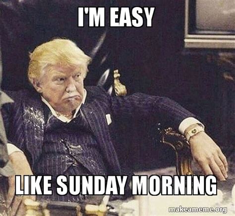 i'm easy like sunday morning | Make a Meme