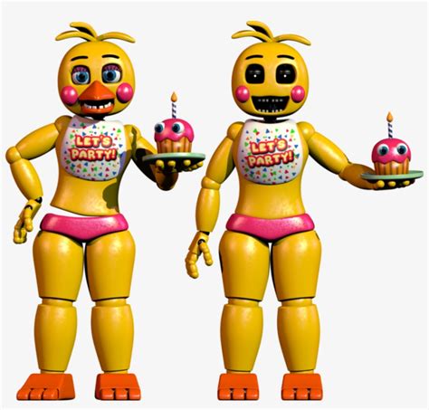 Toy Chica With And Without Beak - Fnaf 2 Toy Chica Full Body ...