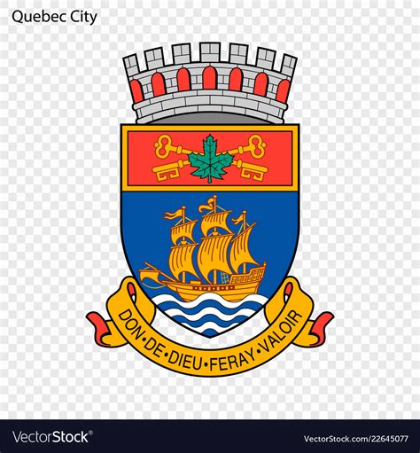 Emblem quebec city Royalty Free Vector Image - VectorStock