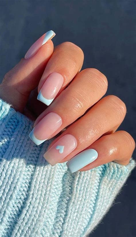 Best 20+ baby blue nails short you must try this year