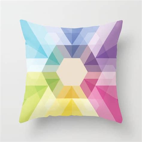 Colorful Geometric Throw Pillow by Christina P - - FGIdeas.org