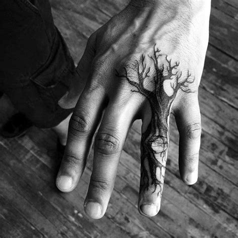 60 Tree Roots Tattoo Designs For Men - Manly Ink Ideas | Hand tattoos for guys, Small hand ...