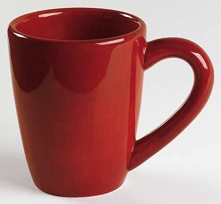 Tabletops Unlimited Espana Cherry (Red) Mug | Stoneware mugs, Stoneware, Mugs