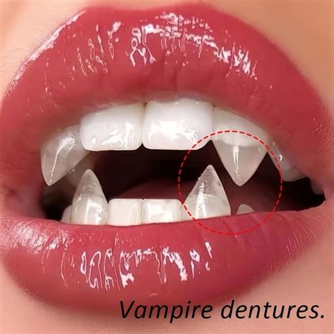 Halloween Fake Vampire Fangs Teeth，retractable Braces Reusable Fake ...