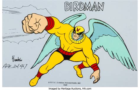 Birdman and the Galaxy Trio Birdman Color Model Cel (Hanna-Barbera, | Lot #97345 | Heritage Auctions