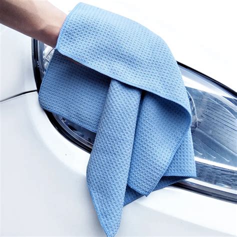 Car Microfiber Drying Towel with Waffle Weave Design Car Cleaning Cloths Car Care Wax Polishing ...