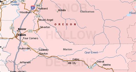 Marion county Oregon color map