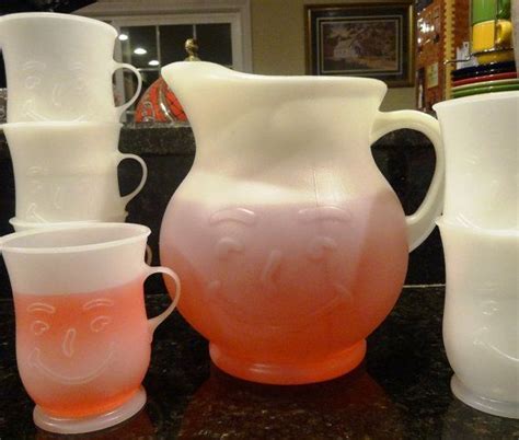 1960s Vintage Kool Aid Pitcher and 6 Cups - 2 Quart Pitcher | Kool ... | Kool aid, 1960s vintage ...