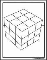 Rubiks Cube Coloring Pages sketch template