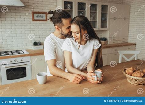 Beautiful Loving Couple Kissing in Bed Stock Image - Image of romantic ...