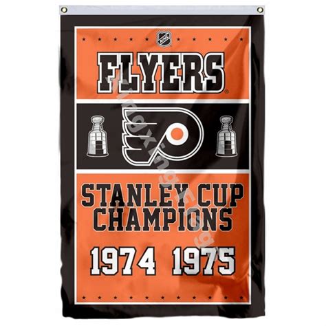 Philadelphia Flyers Stanley Cup Champions Flag 3ft X 5ft Polyester NHL ...