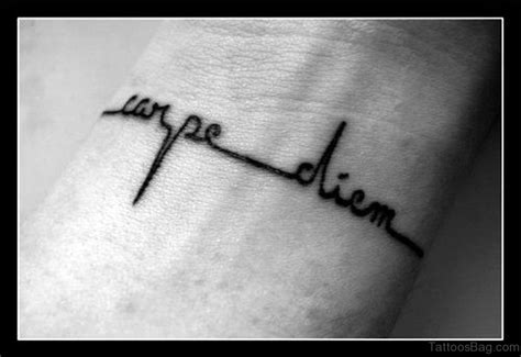 30 Fantastic Carpe Diem Tattoos On Wrist - Tattoo Designs – TattoosBag.com