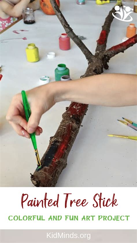 Colorful and Fun Art Project: Painted Tree Stick - KidMinds