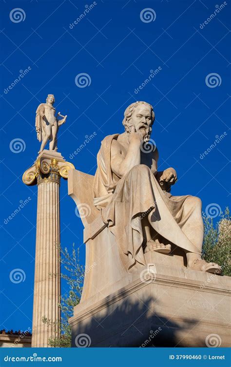 The Statue of Socrates. Athens, Greece. Stock Photo - Image of greece ...