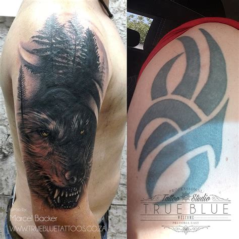 “Wolf Cover Up” by Marcel Backer of True Blue Professional Tattoo ...