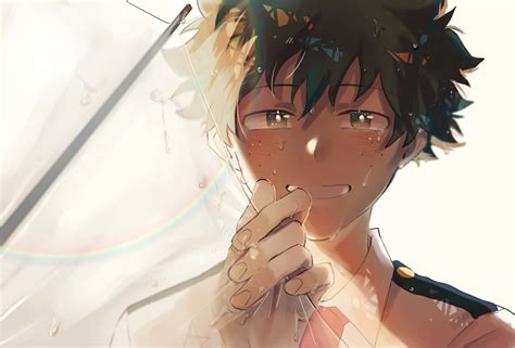 Download Crying Izuku Midoriya My Hero Academia Wallpaper | Wallpapers.com