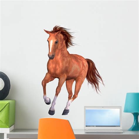 Beautiful Horse Wall Decal by Wallmonkeys Peel and Stick Graphic (24 in H x 17 in W) WM34497 ...