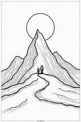 8 Sunset coloring Pages Free PDF & PNG Printables sketch template