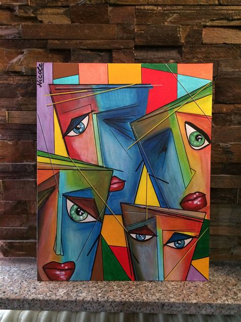 pinterest acrylic painting – Recherche Google | Cubist art, Painting art projects, Colorful art