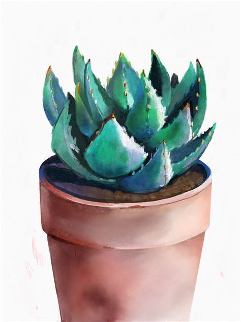 Pin by ياسمين ياسمين on لوحات فنية | Succulent painting, Cactus painting, Cactus art
