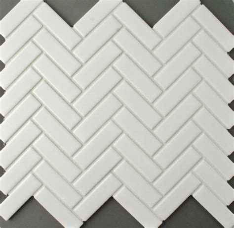 Matt White Herringbone Mosaic Tiles | Wholesale Prices - Direct Importer