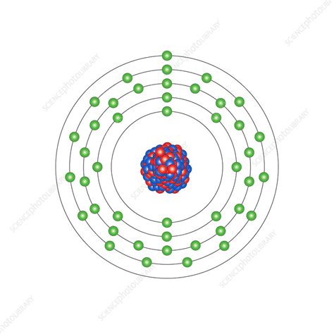 Ruthenium, atomic structure - Stock Image - C013/1594 - Science Photo Library