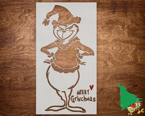 Reusable Christmas Stencil for Painting Large Grinch Stencil - Etsy | Christmas stencils ...