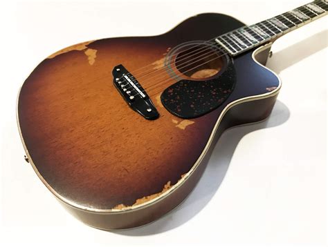 Buy AXE HEAVEN 1:4 Scale Replica Toby Keith Signature Takamine Sunburst Acoustic Mini Guitar ...