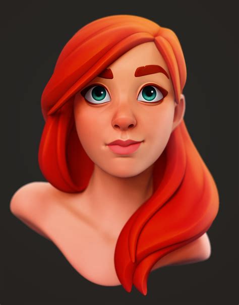 Cute Girl by Marion Volpe | Portrait | 3D | CGSociety Character Design ...