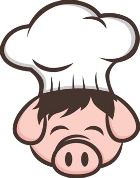Master Chef Pig Pork Bacon Theme Cartoon Bacon Hairstyle Kitchen Vector, Bacon, Hairstyle ...