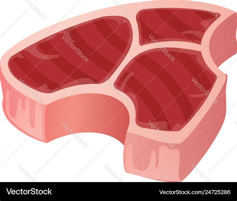 Raw meat steak icon cartoon style Royalty Free Vector Image