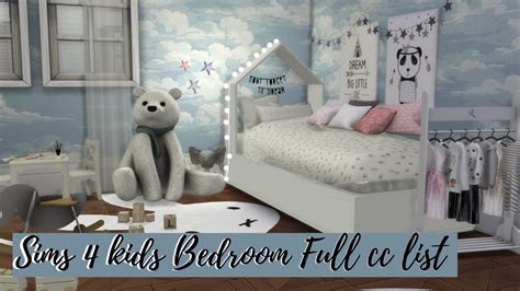 Sims 4 kids/Toddler Bedroom🏘️💙(Full cc list) - YouTube