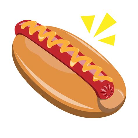 Simple Hot dog. Vector isolated flat illustration fast food for poster, menus, brochure, web and ...