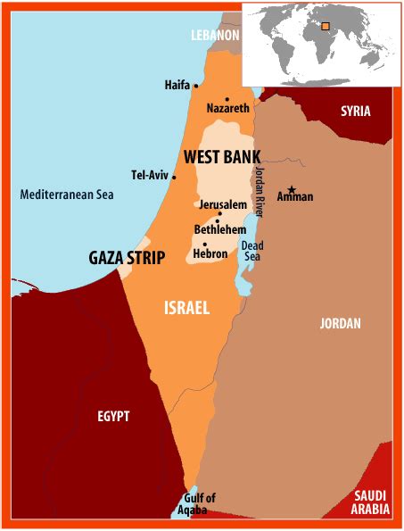World Map Showing Israel - United States Map
