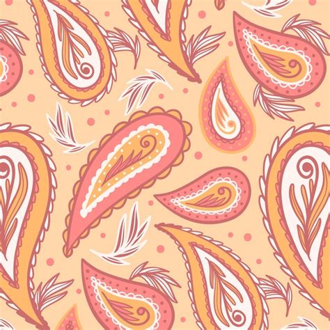 Free Vector | Hand drawn paisley pattern design