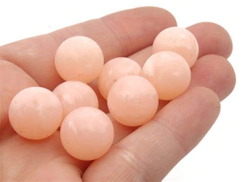 12 14mm Round Peach Pink Vintage Frosted Lucite Beads | Michaels
