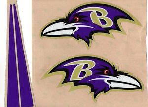 Baltimore Ravens FULL SIZE FOOTBALL HELMET DECALS w/stripe | eBay