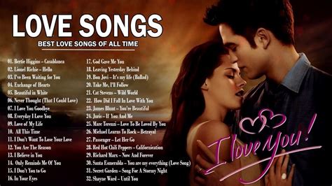 Top 100 Romantic Songs Ever - Best English Love Songs 80's 90's - Best ... | Canciones, Musica ...