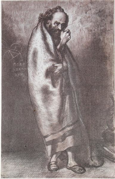 Abbé Faria in 1822 in If Castle, 1846 - Paul Gavarni - WikiArt.org