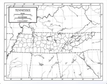 Tennessee Map Laminated single (8+" x 11") | UniversalMap
