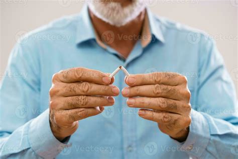 Senior man is decided to quit smoking 23938030 Stock Photo at Vecteezy